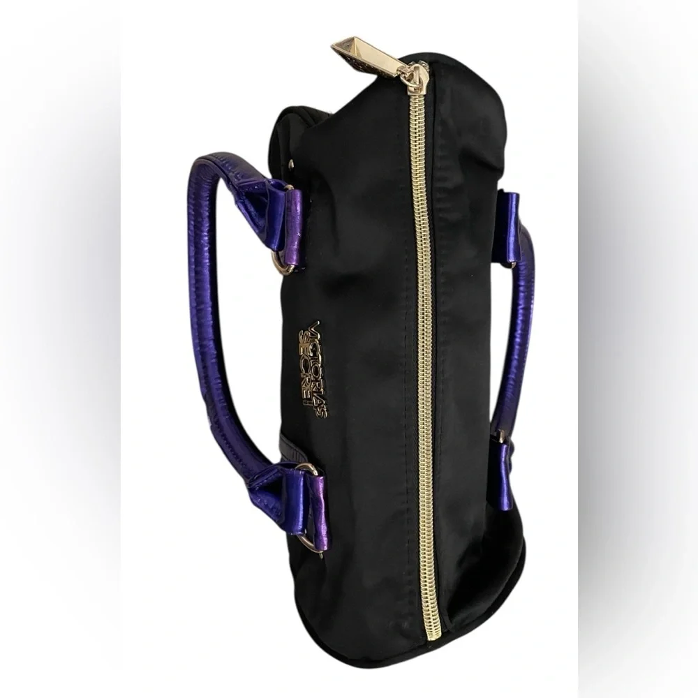 Victoria's Secret Black Satchel with Purple Accents - Picture 8 of 13